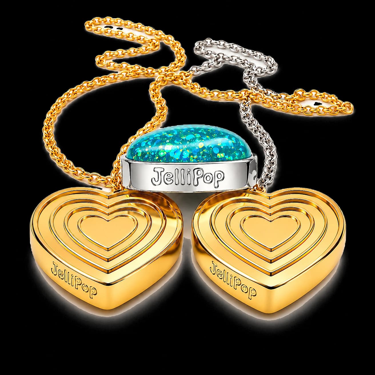 Ocean Calm shown with the gold and silver bezels